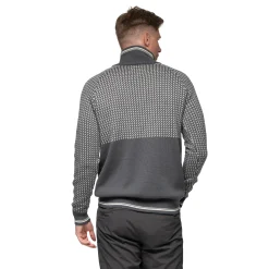 Shop Bergans Alvdal Wool Half Zip - Solid Dark Grey / Vanilla White