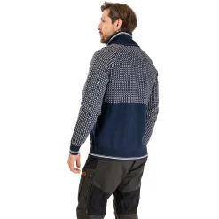 Fashion Bergans Alvdal Wool Half Zip - Navy / Vanilla White