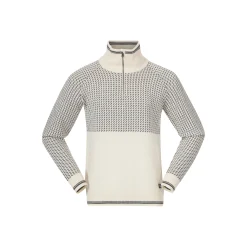 Best Sale Bergans Alvdal Wool Half Zip - Vanilla White / Solid Dark Grey
