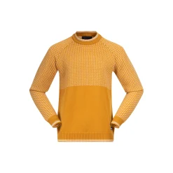 Outlet Bergans Alvdal Wool Jumper - Golden Yellow / Vanilla White