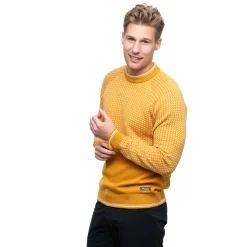 Outlet Bergans Alvdal Wool Jumper - Golden Yellow / Vanilla White