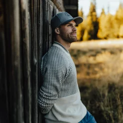 New Bergans Alvdal Wool Jumper - Vanilla White / Solid Dark Grey