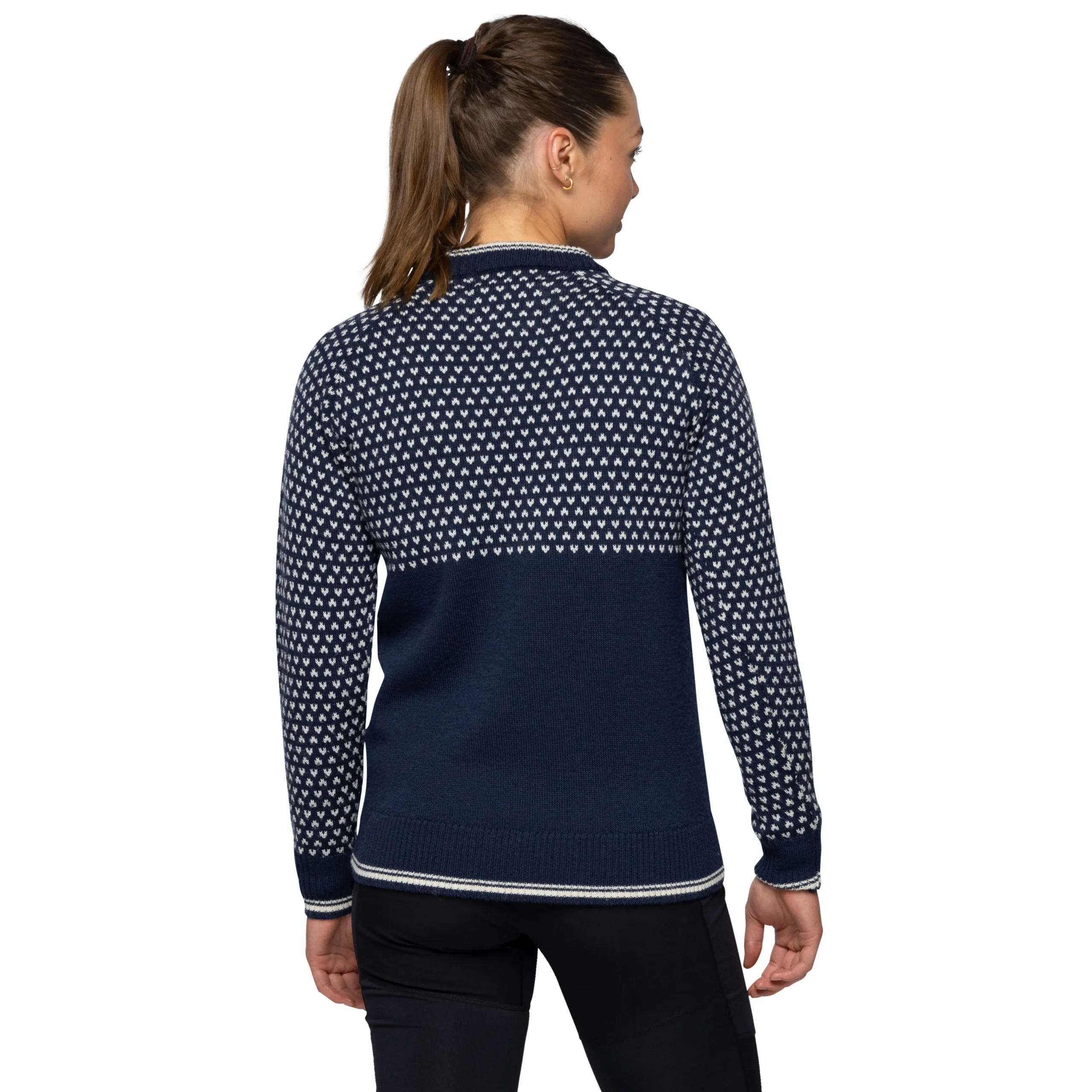 Cheap Bergans Alvdal Wool W Jumper - Navy / Vanilla White