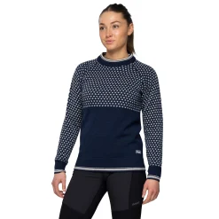 Cheap Bergans Alvdal Wool W Jumper - Navy / Vanilla White