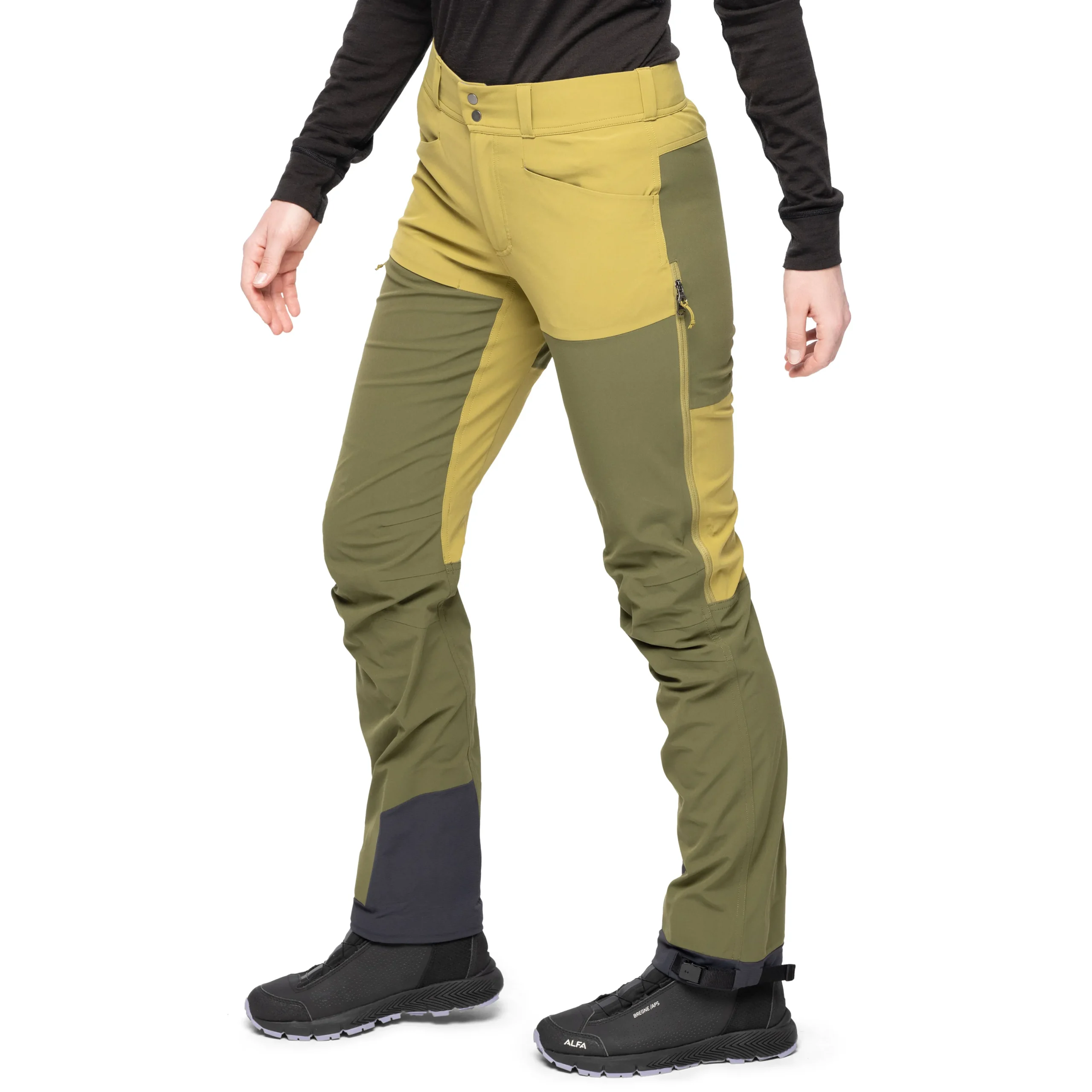 Store Bergans Bekkely Hybrid W Pants - Olive Green / Dark Olive Green