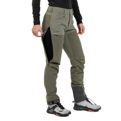 Discount Bergans Bekkely Hybrid W Pants - Dark Green Mud