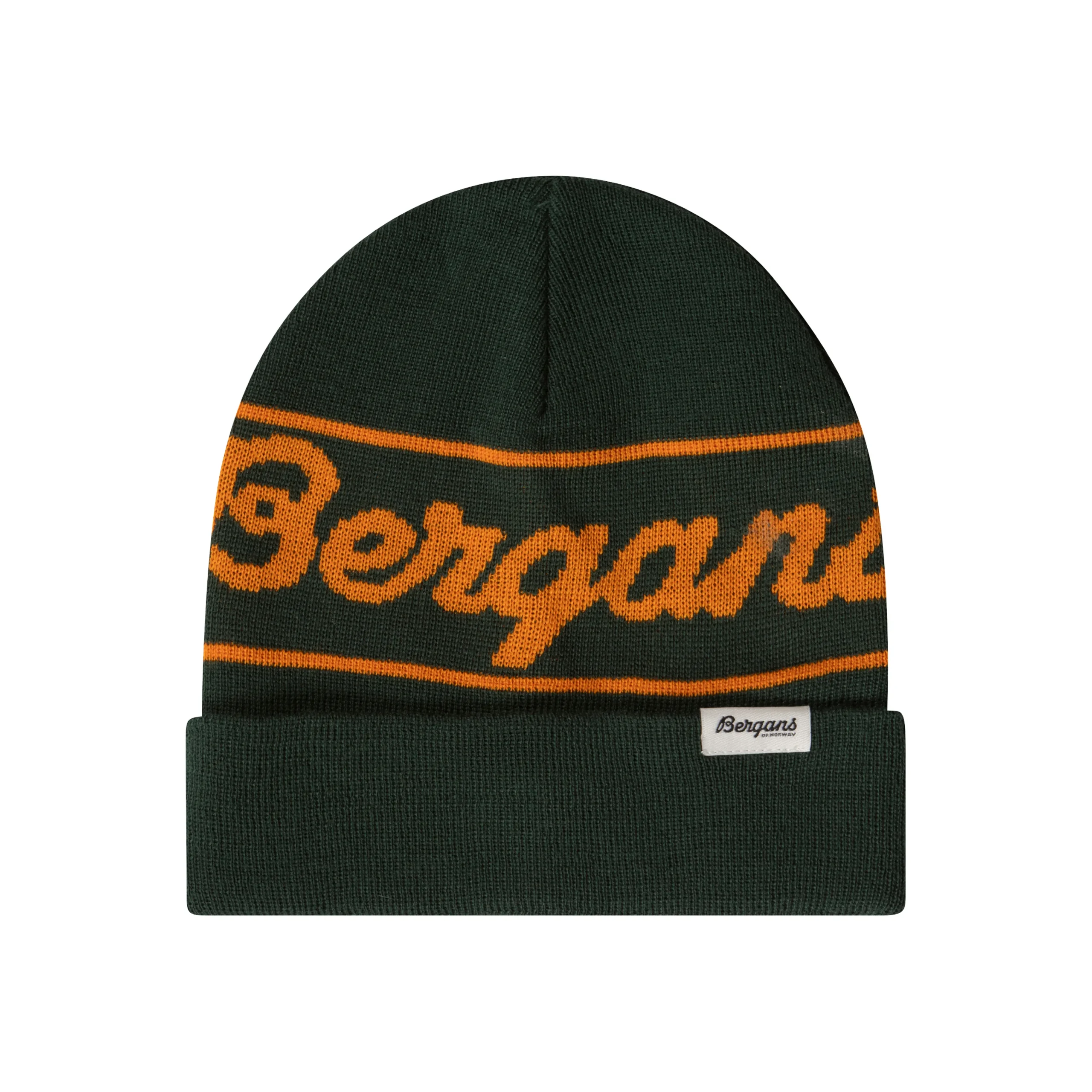 Fashion Bergans Logo Youth Beanie Duke Green / Cloudberry Yellow