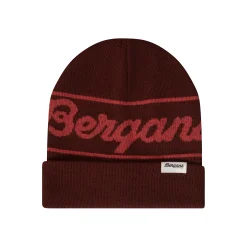 Cheap Bergans Logo Youth Beanie Amarone Red / Rusty Dust