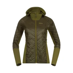 Flash Sale Bergans Cecilie Light Insulated Hybrid Jacket - Dark Olive Green