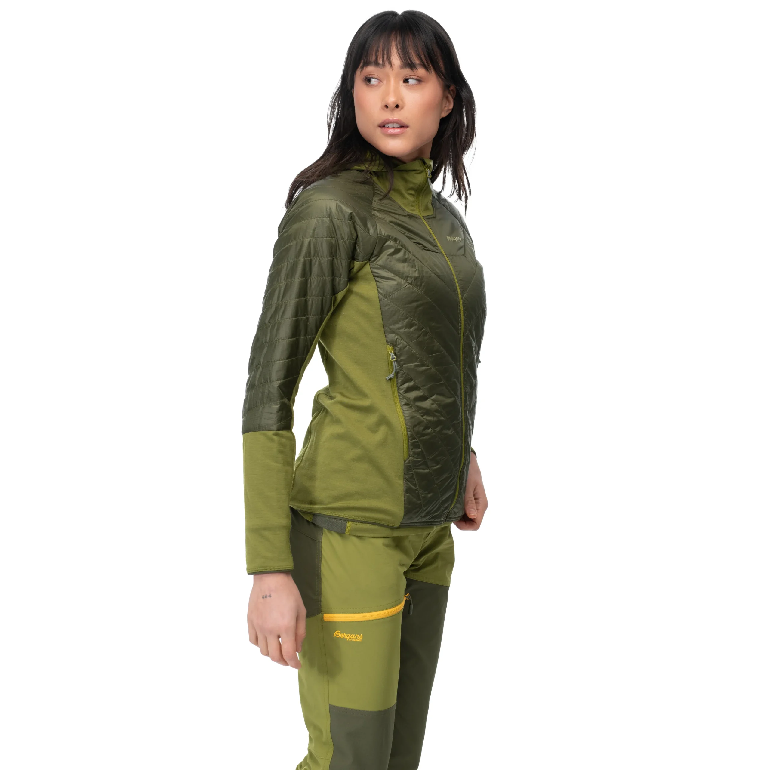 Flash Sale Bergans Cecilie Light Insulated Hybrid Jacket - Dark Olive Green