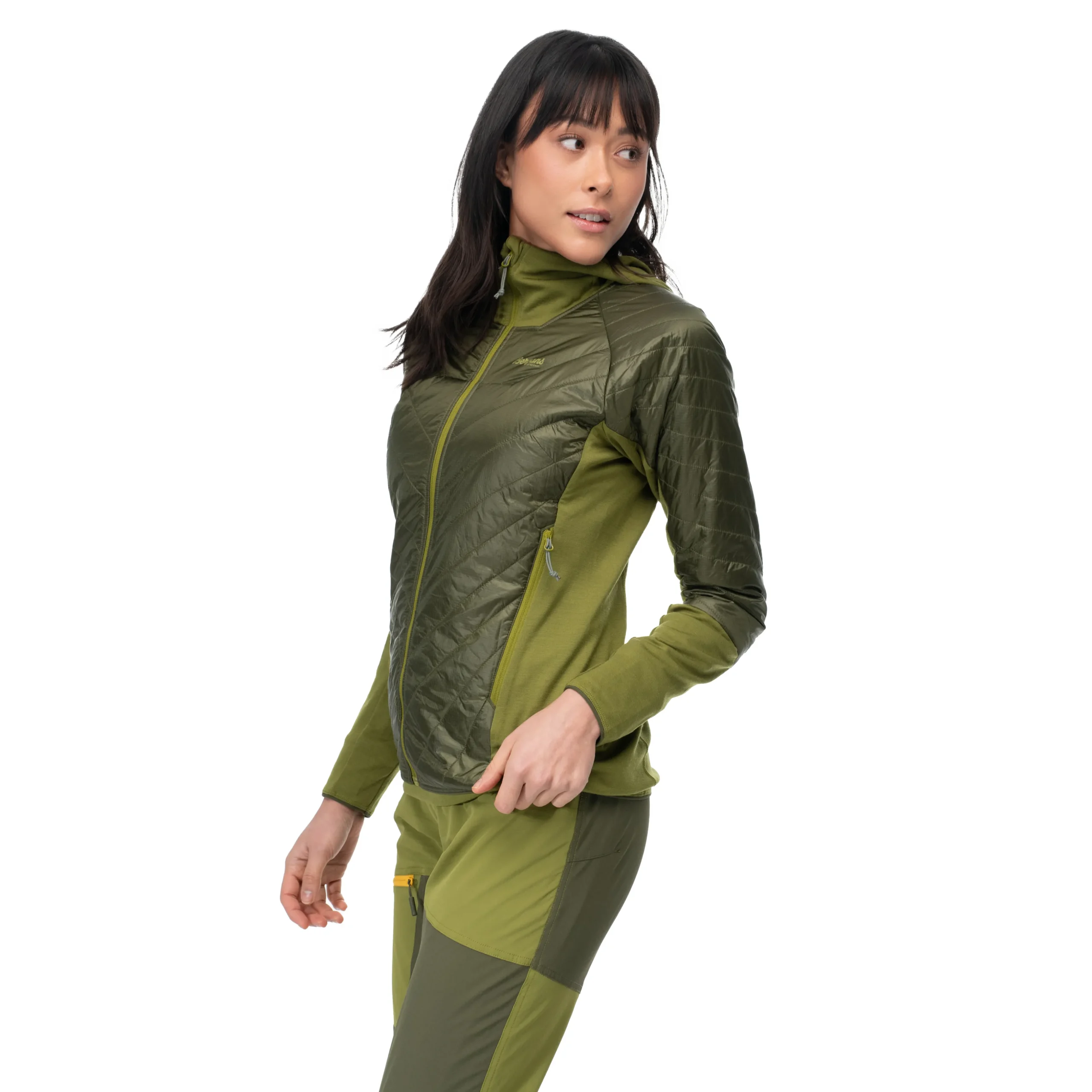 Flash Sale Bergans Cecilie Light Insulated Hybrid Jacket - Dark Olive Green