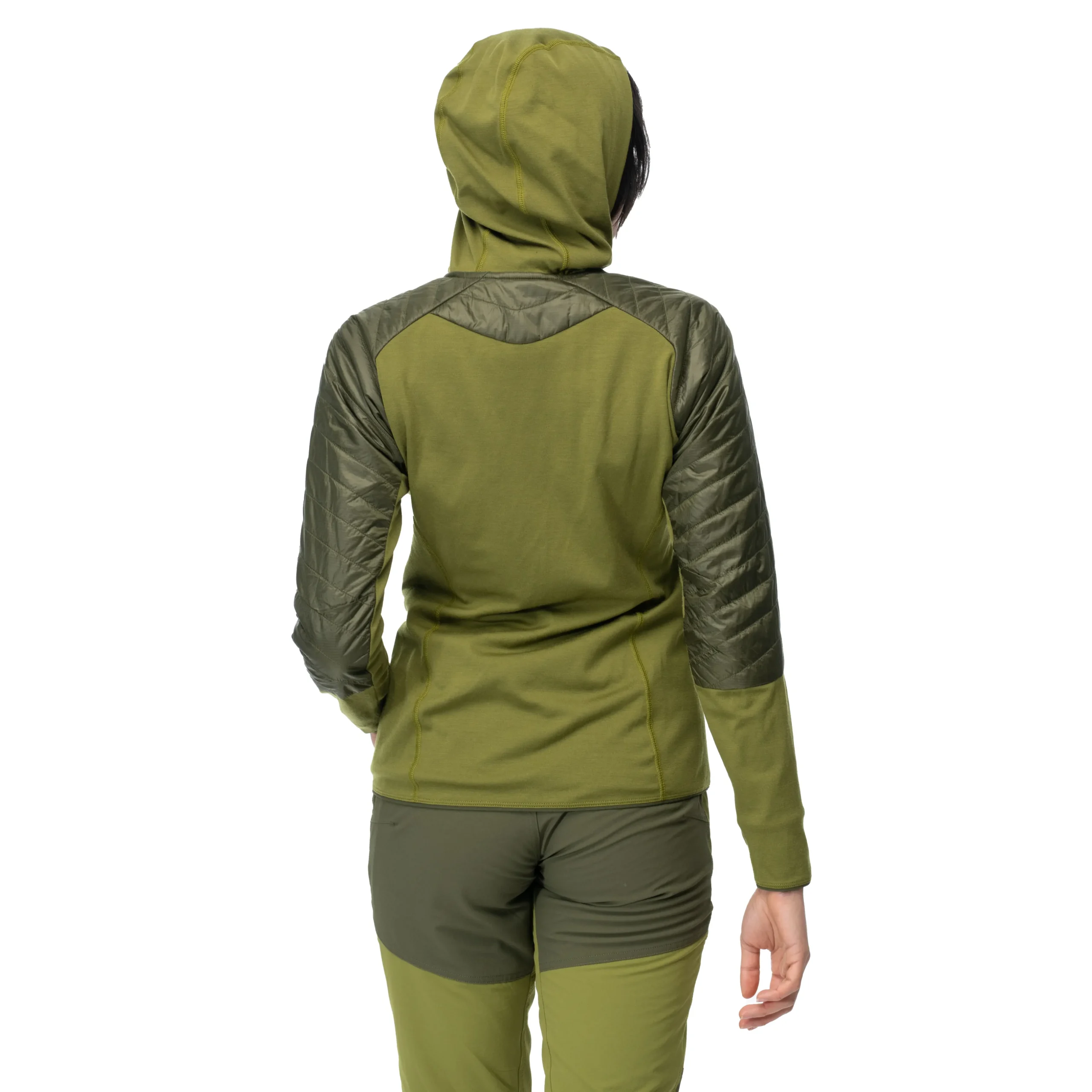 Flash Sale Bergans Cecilie Light Insulated Hybrid Jacket - Dark Olive Green