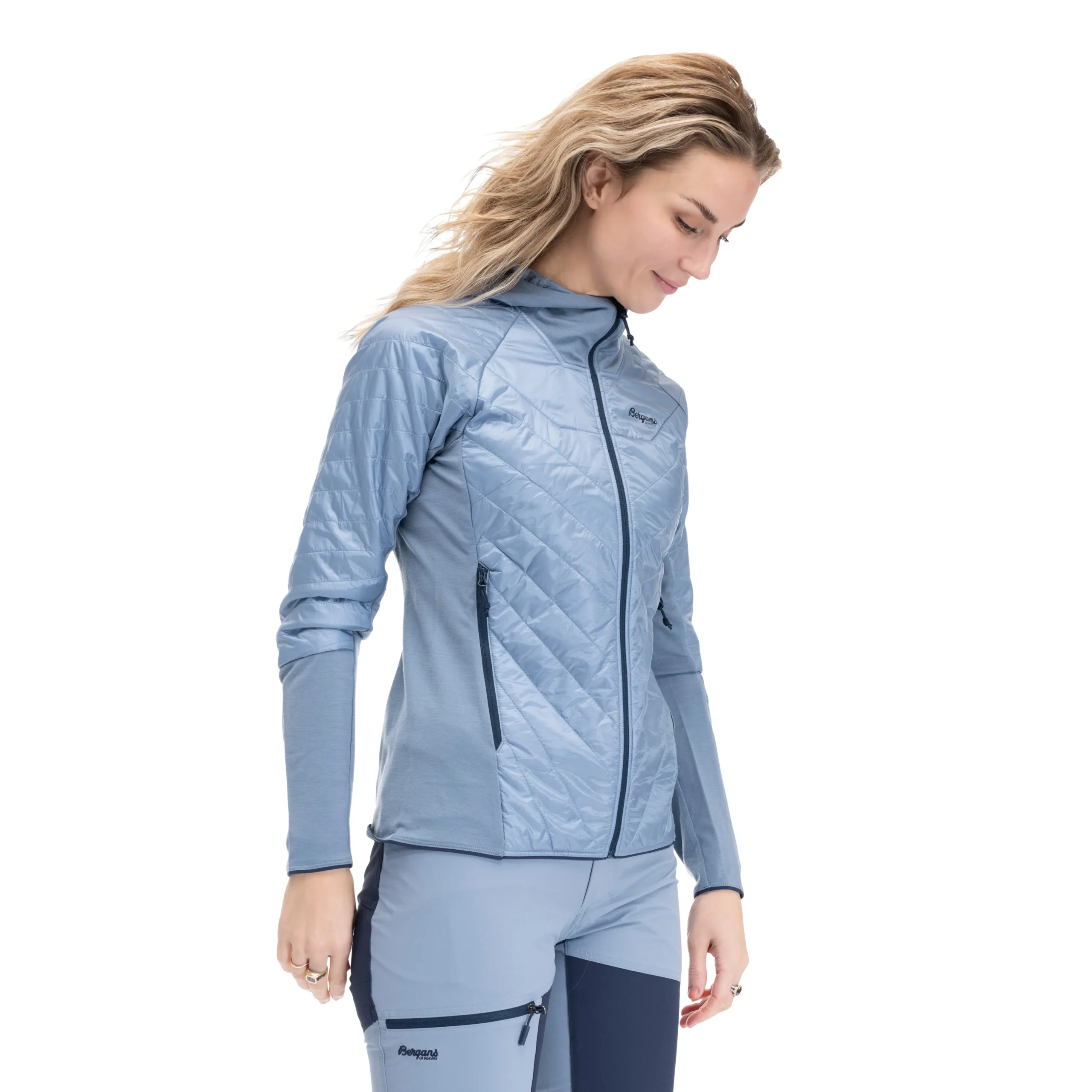 Fashion Bergans Cecilie Light Insulated Hybrid Jacket - Misty Sky Blue