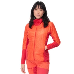 Clearance Bergans Cecilie Light Insulated Hybrid Jacket - Energy Red
