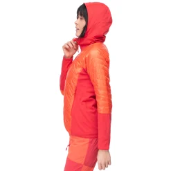 Clearance Bergans Cecilie Light Insulated Hybrid Jacket - Energy Red