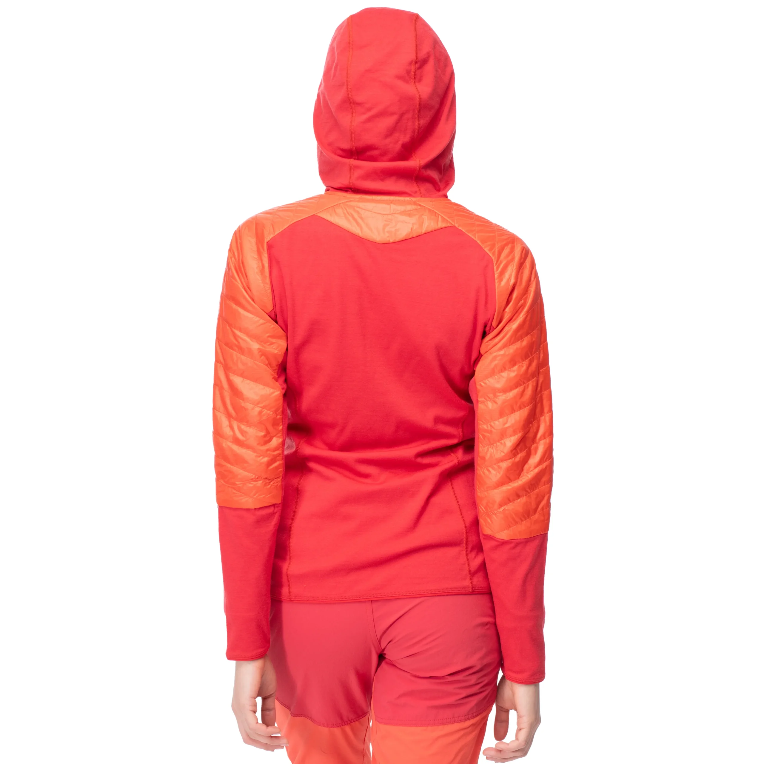 Clearance Bergans Cecilie Light Insulated Hybrid Jacket - Energy Red