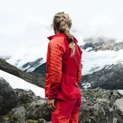 Clearance Bergans Cecilie Light Insulated Hybrid Jacket - Energy Red