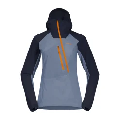 Fashion Bergans Cecilie Light Wind Anorak - Misty Sky Blue / Navy Blue