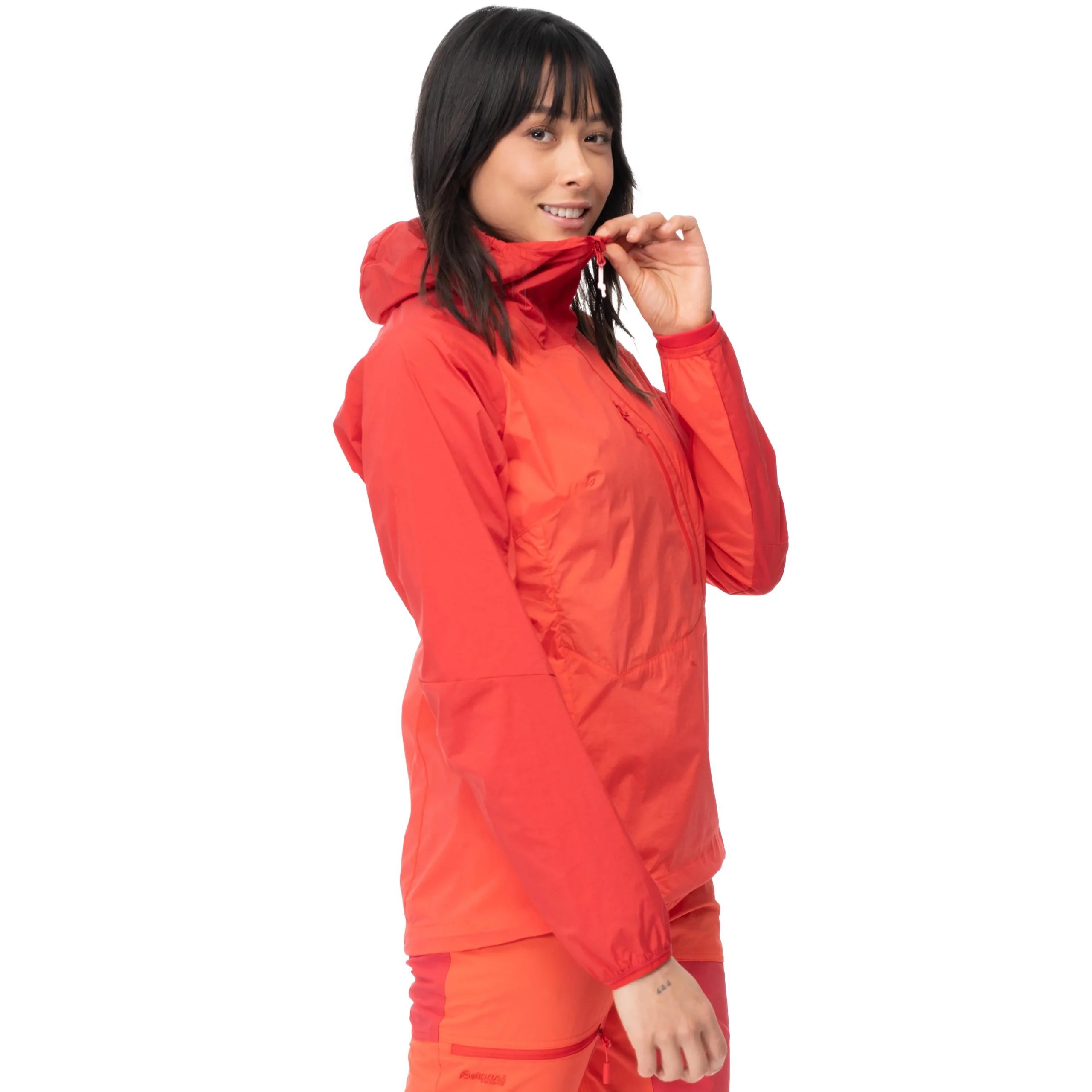 Sale Bergans Cecilie Light Wind Anorak - Energy Red