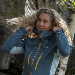 Online Bergans Cecilie Mountain Softshell Jacket - Orion Blue / Misty Forest