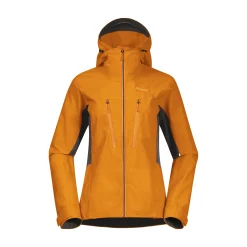 Shop Bergans Cecilie Mountain Softshell Jacket - Cloudberry Yellow / Solid Dark Grey