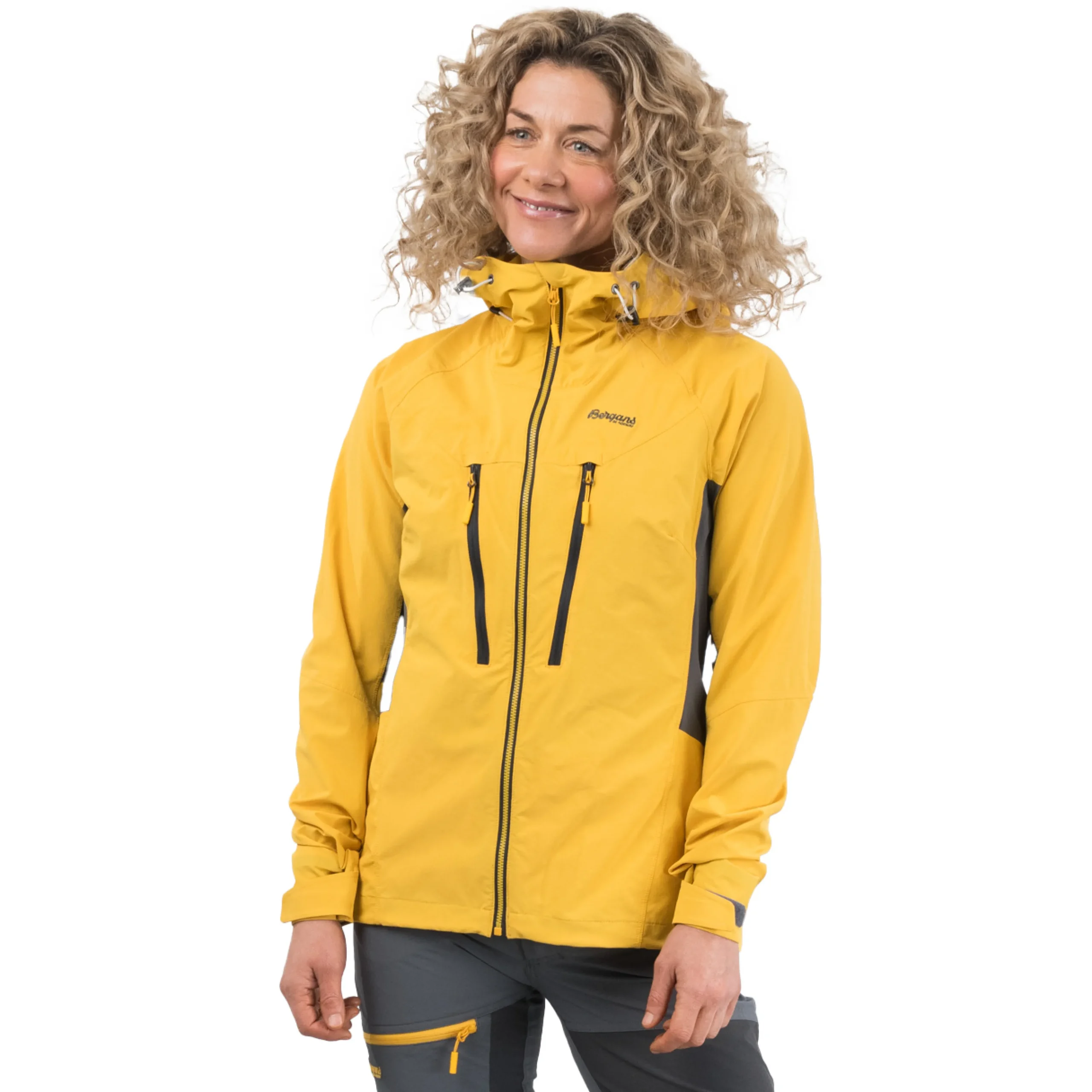 Shop Bergans Cecilie Mountain Softshell Jacket - Light Golden Yellow