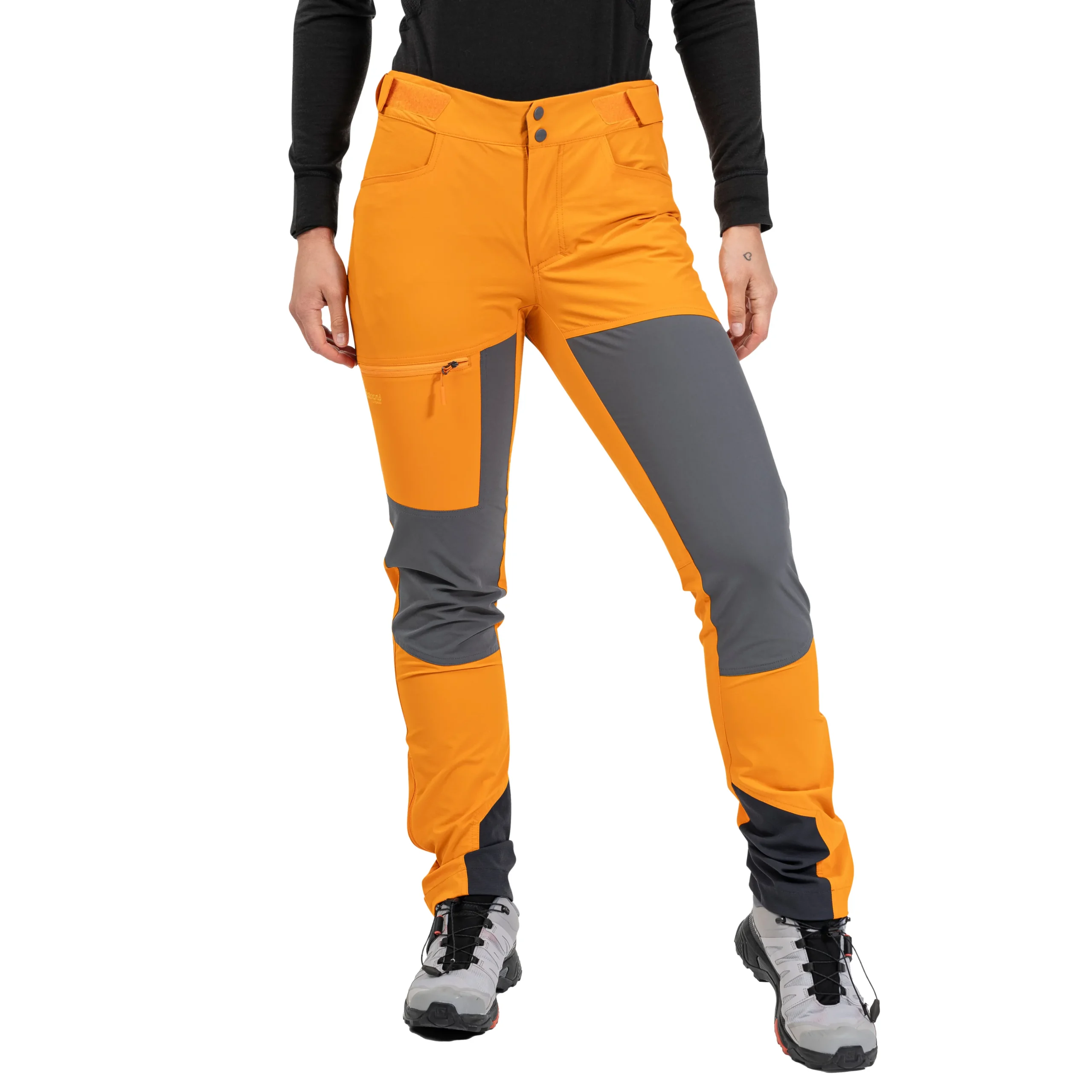 Cheap Bergans Cecilie Mountain Softshell Pants - Cloudberry Yellow / Solid Dark Grey