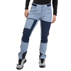 Sale Bergans Cecilie Mountain Softshell Pants - Misty Sky Blue / Navy Blue