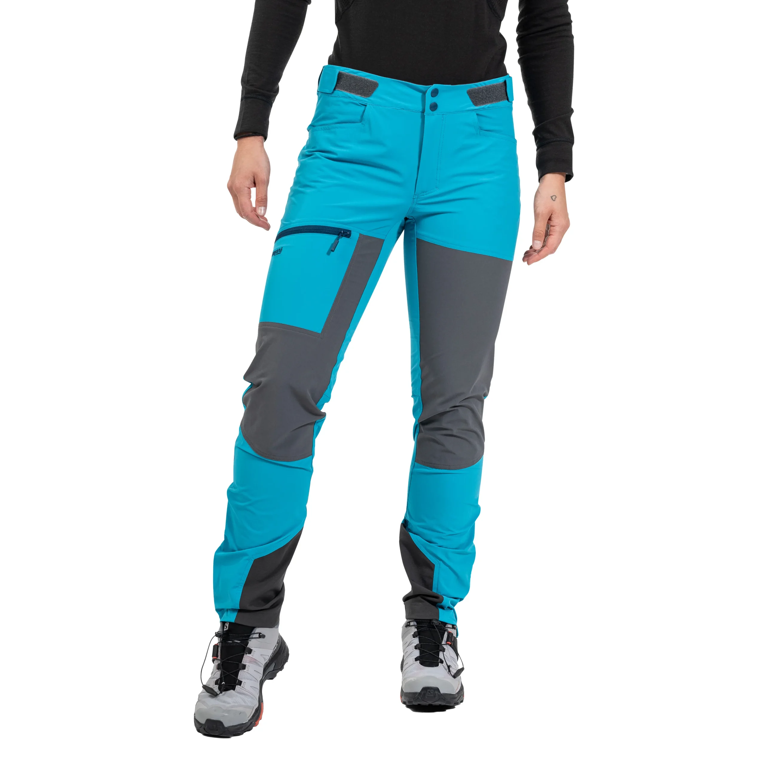 Hot Bergans Cecilie Mountain Softshell Pants - Clear Ice Blue / Solid Dark Grey