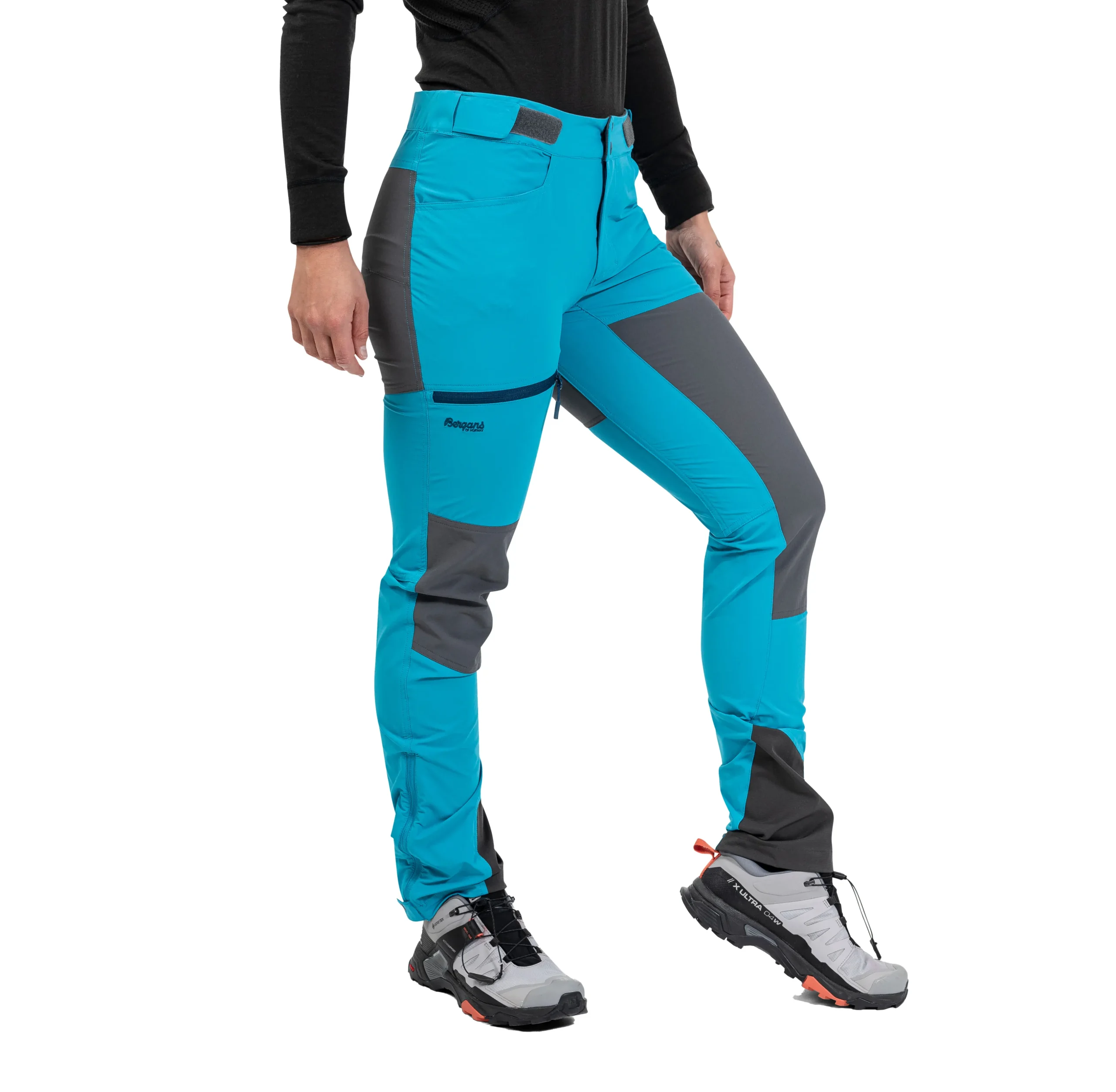Hot Bergans Cecilie Mountain Softshell Pants - Clear Ice Blue / Solid Dark Grey
