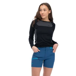 Shop Bergans Cecilie Mtn Softshell Shorts - Deep Sea Blue