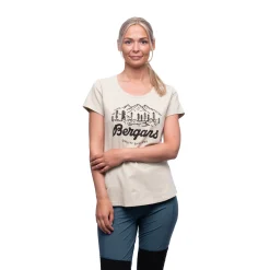 Outlet Bergans Classic V2 W Tee - Chalk Sand