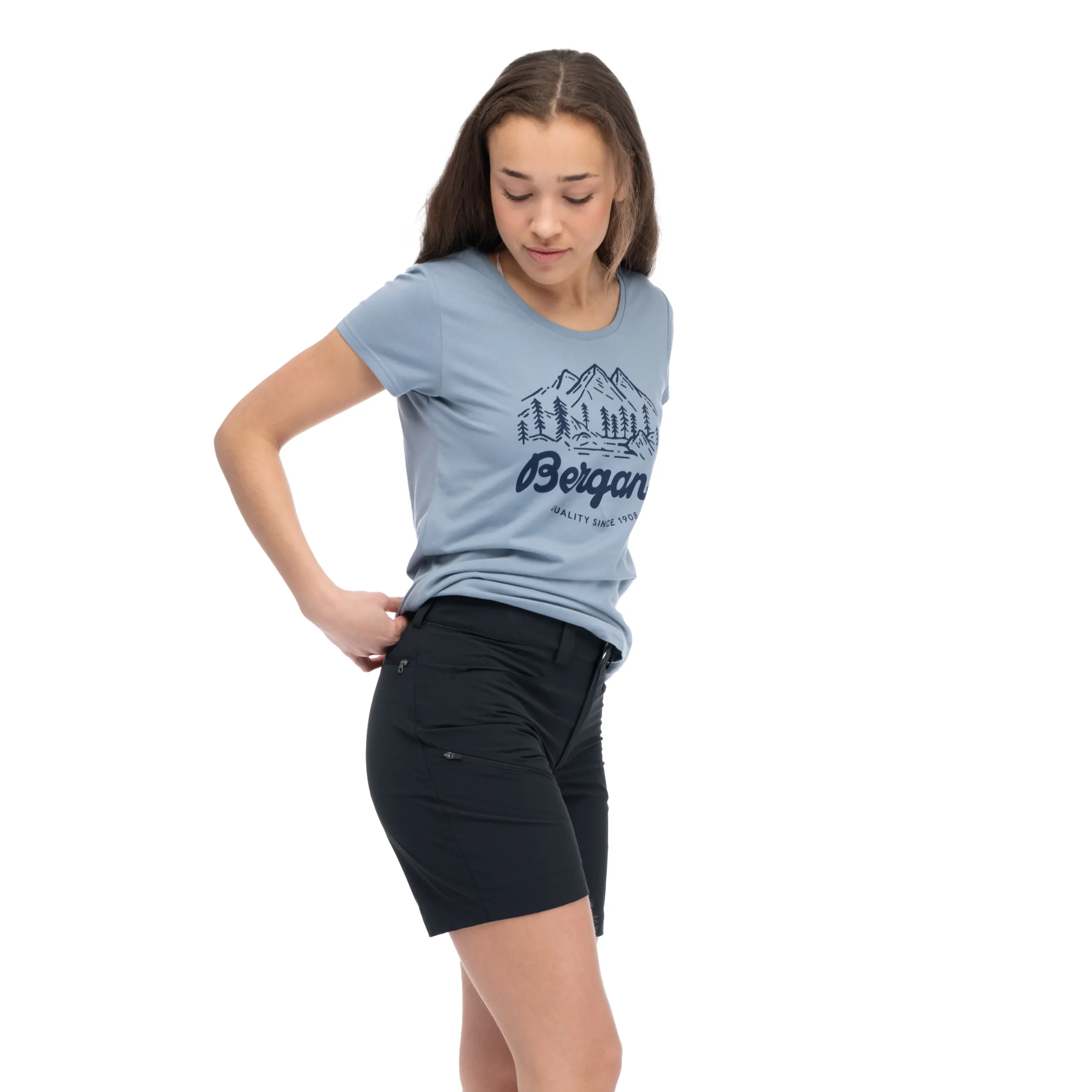 Hot Bergans Classic V2 W Tee - Husky Blue