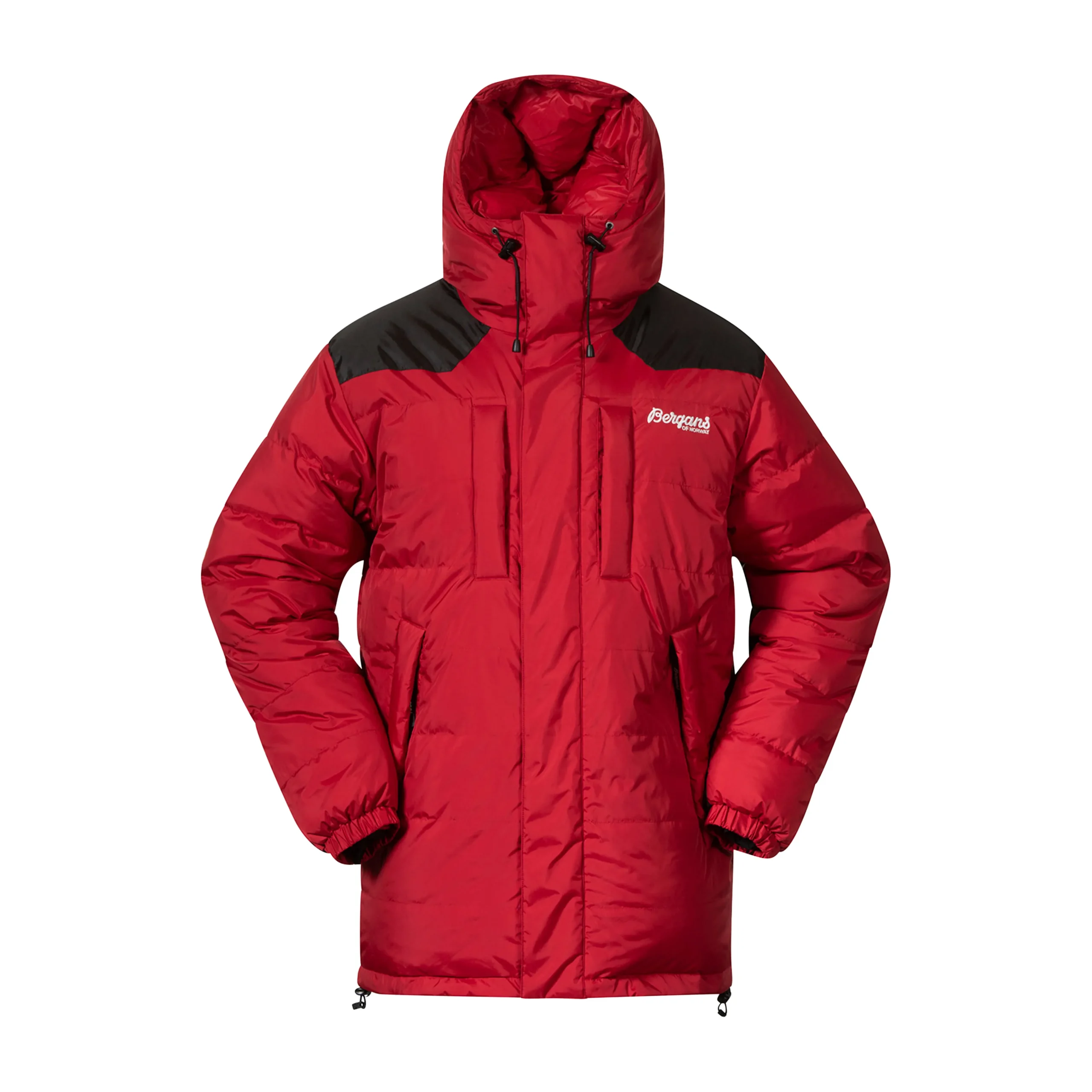 Outlet Bergans Expedition Down Unisex Parka - Red / Black