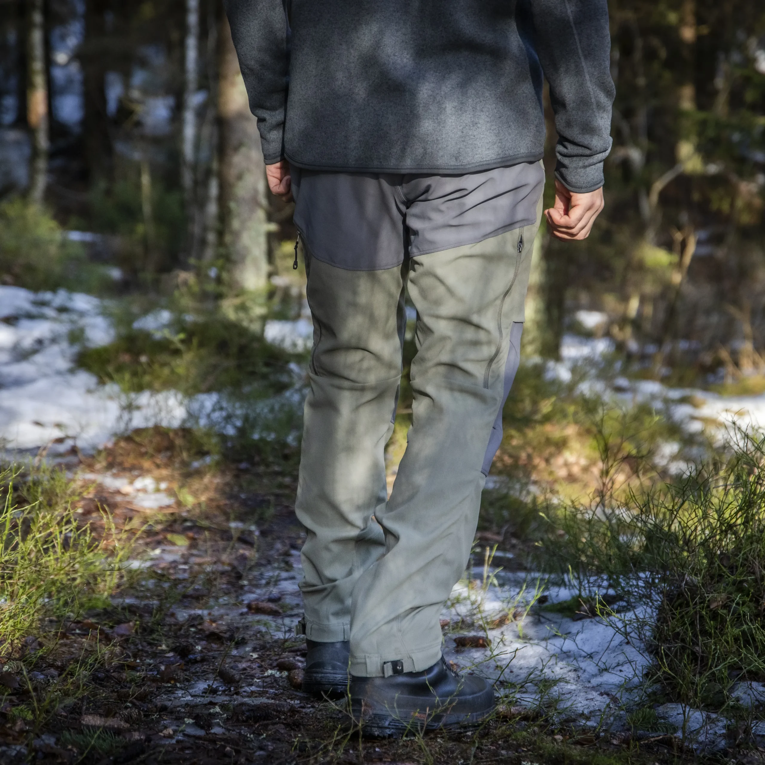 Hot Bergans Fjorda Trekking Hybrid Pants - Green Mud / Solid Dark Grey