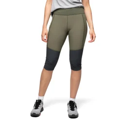 Discount Bergans Fløyen ¾ Outdoor Tights Women - Dark Green Mud / Dark Shadow Grey