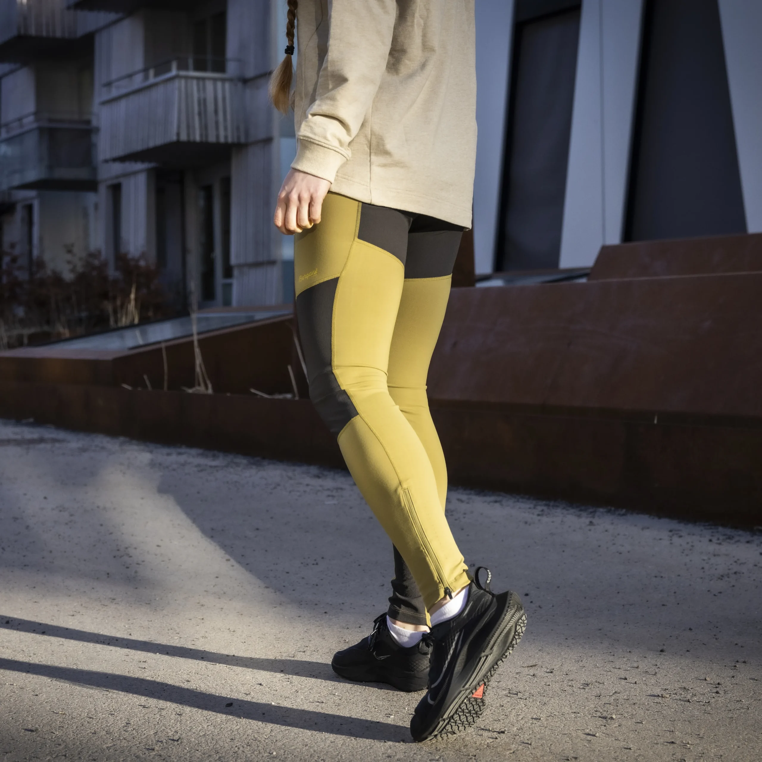 Cheap Bergans Fløyen Outdoor Tights Women - Olive Green