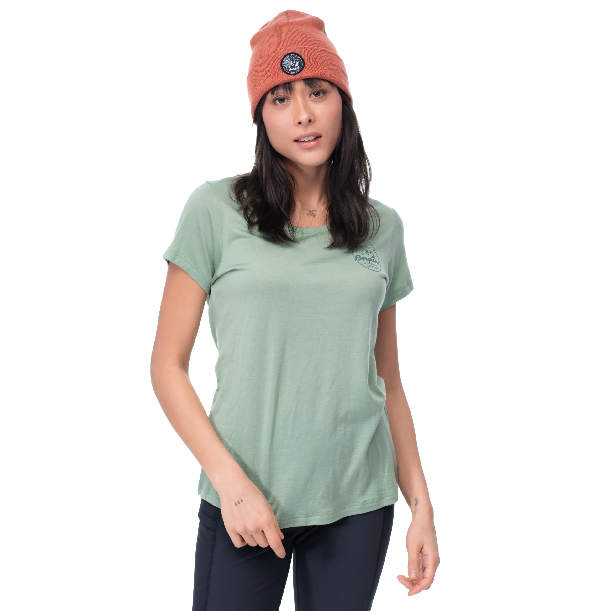 Fashion Bergans Graphic Wool W Tee - Jade Green