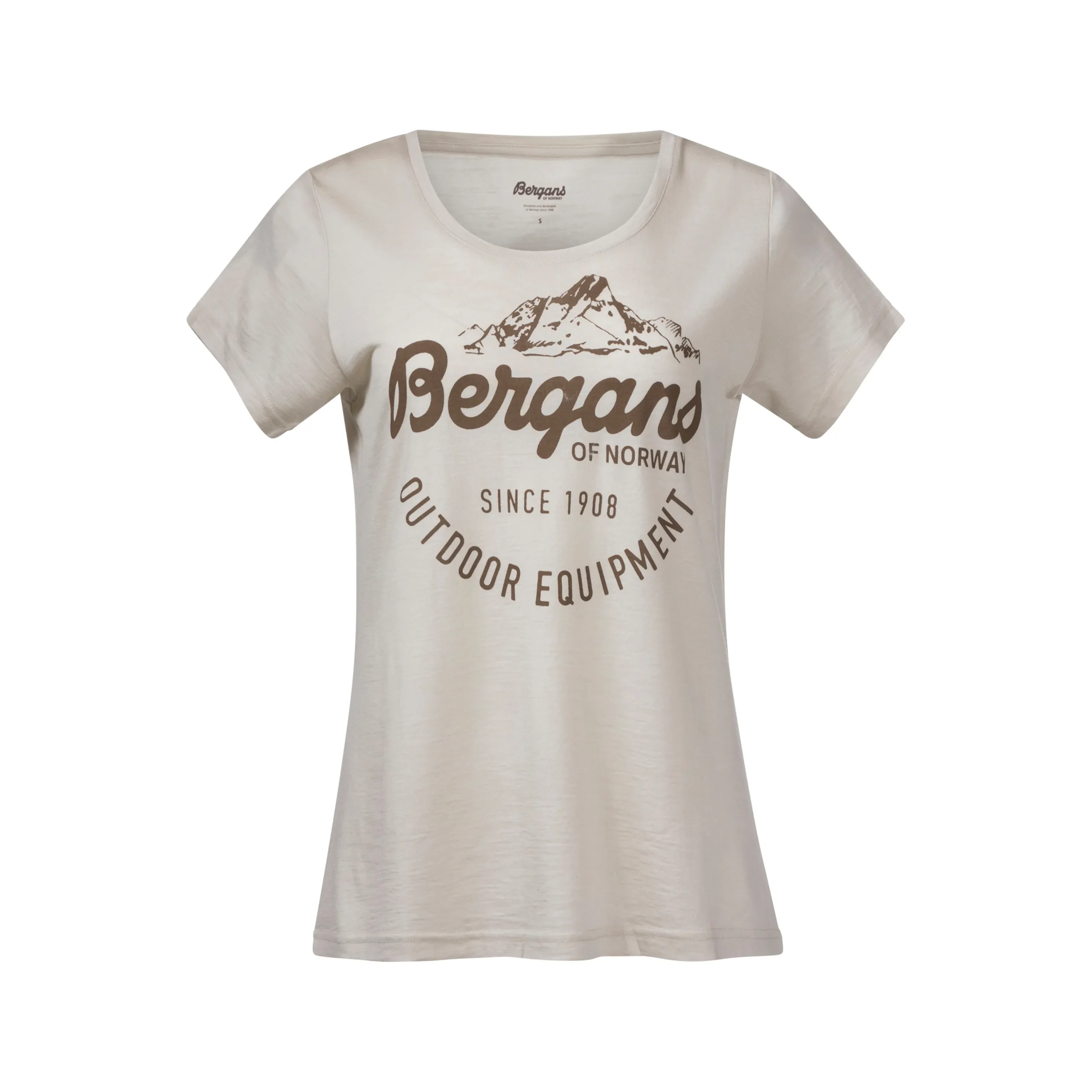 Best Sale Bergans Graphic Wool W Tee - Chalk Sand