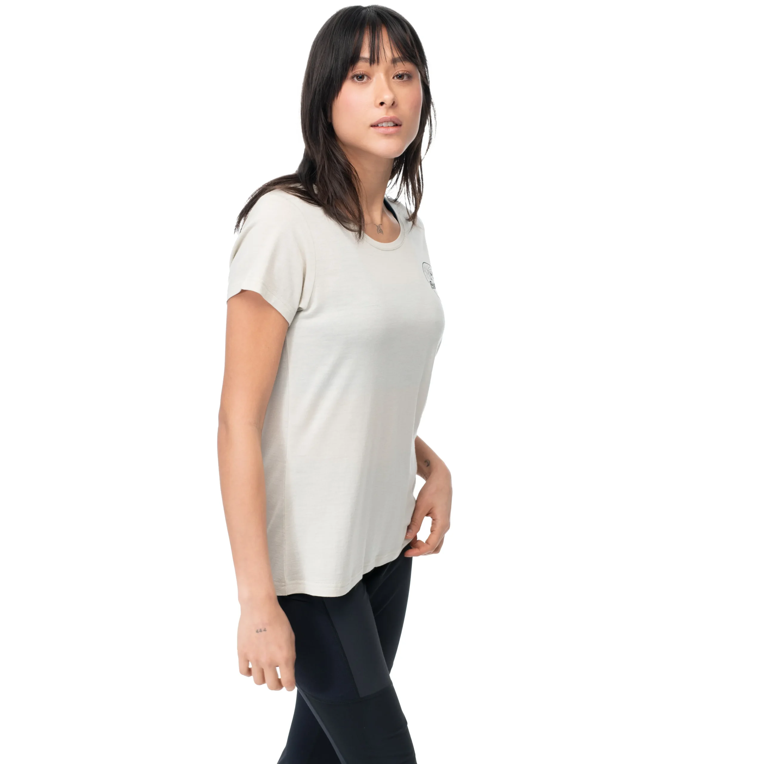 Fashion Bergans Graphic Wool W Tee - Chalk Sand