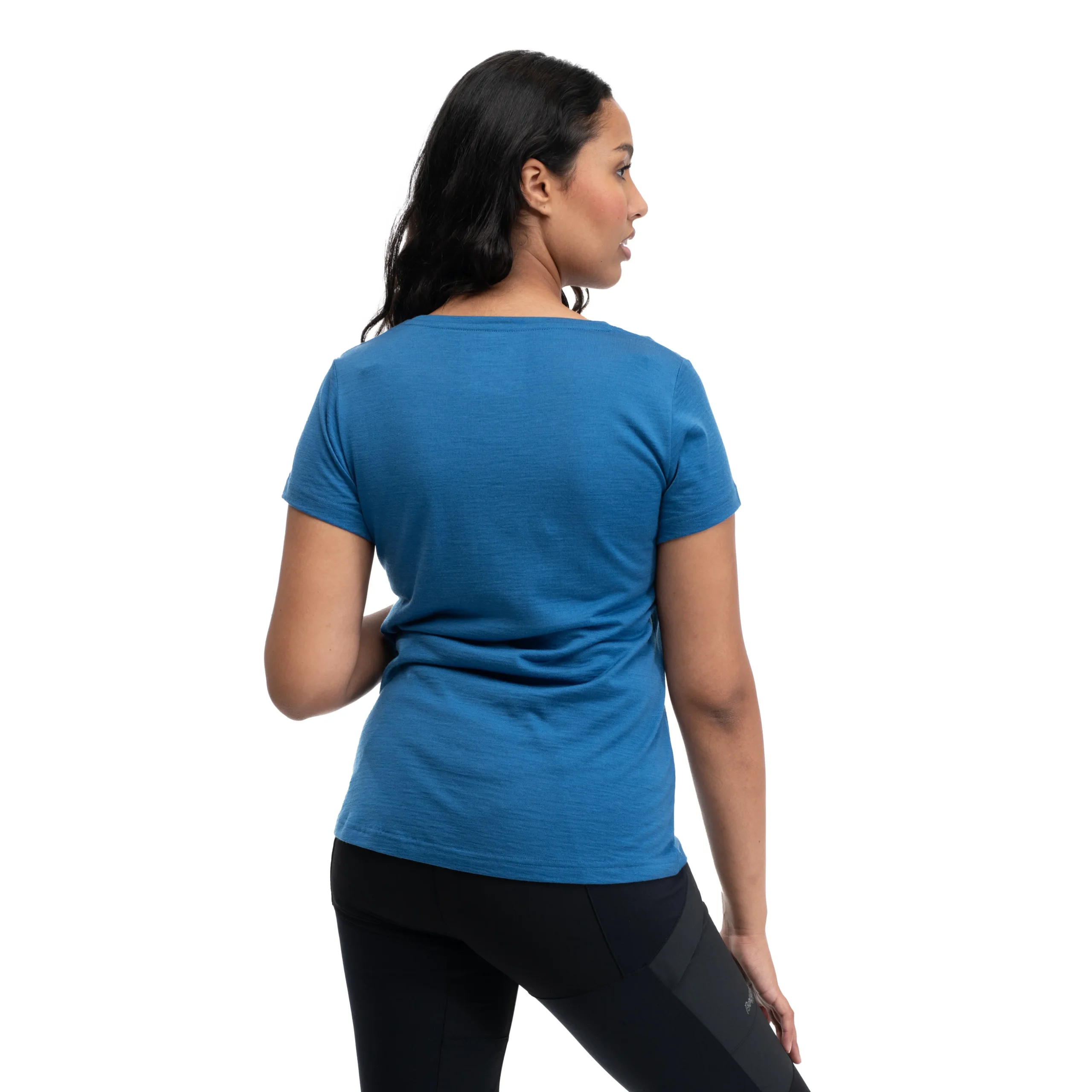 New Bergans Graphic Wool W Tee - North Sea Blue