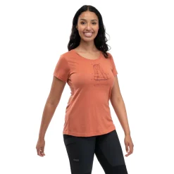 Best Sale Bergans Graphic Wool W Tee - Terracotta