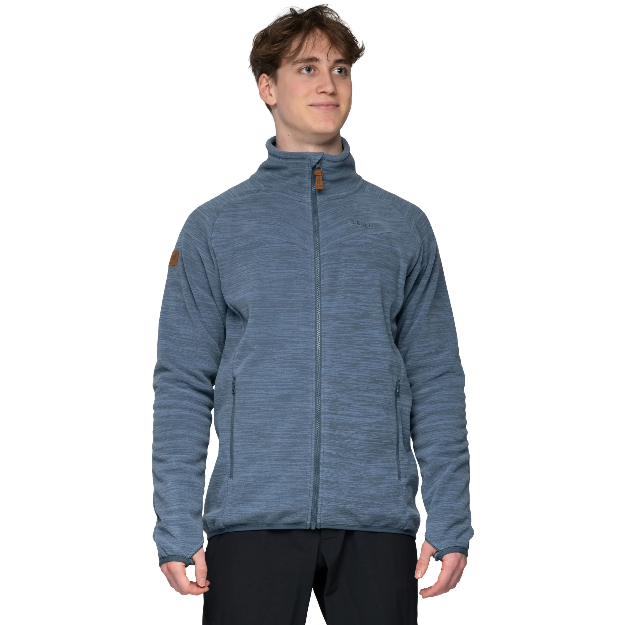 Outlet Bergans Hareid Fleece Jacket NoHood - Orion Blue