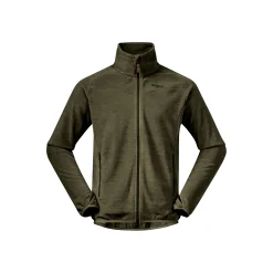 Sale Bergans Hareid Fleece Jacket NoHood - Dark Olive Green