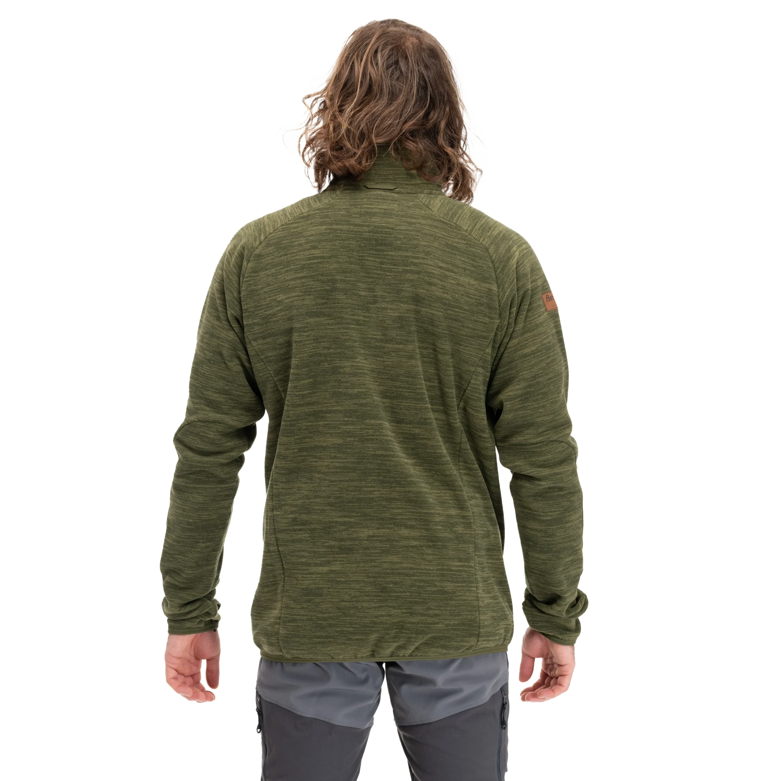 Sale Bergans Hareid Fleece Jacket NoHood - Dark Olive Green