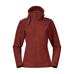 Cheap Bergans Hareid Fleece W Jacket - Chianti Red