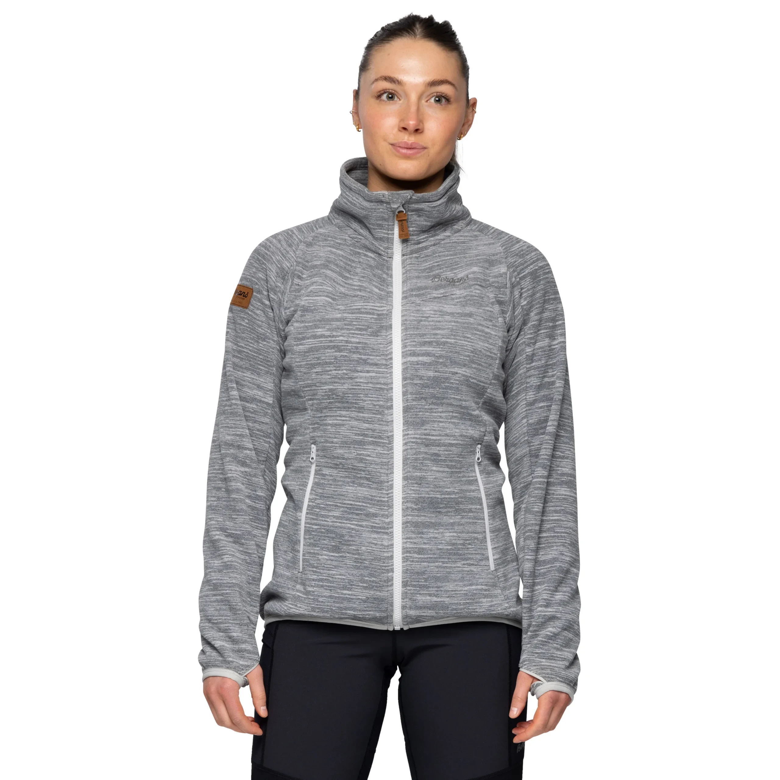 Outlet Bergans Hareid Fleece W Jacket NoHood - Aluminium