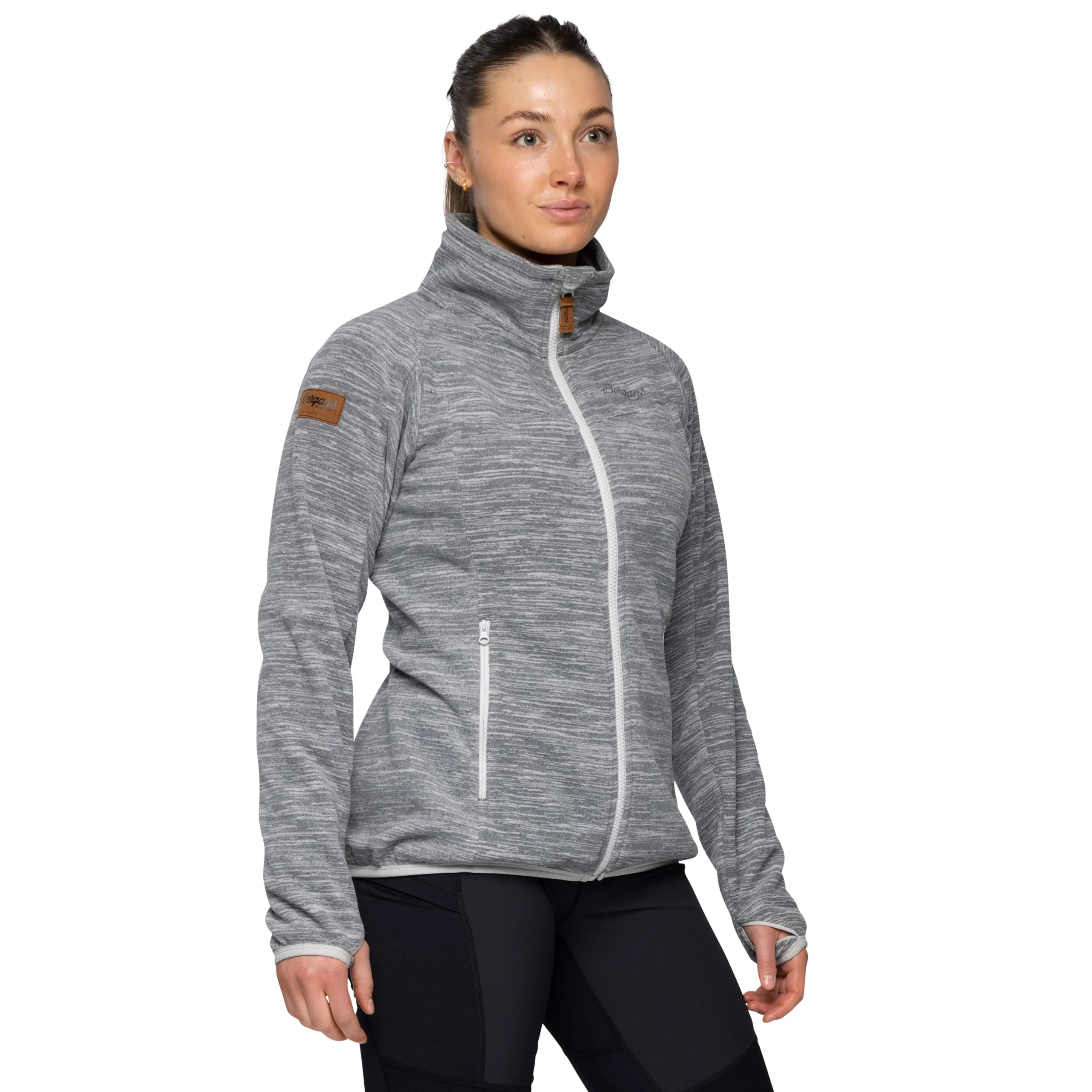 Outlet Bergans Hareid Fleece W Jacket NoHood - Aluminium