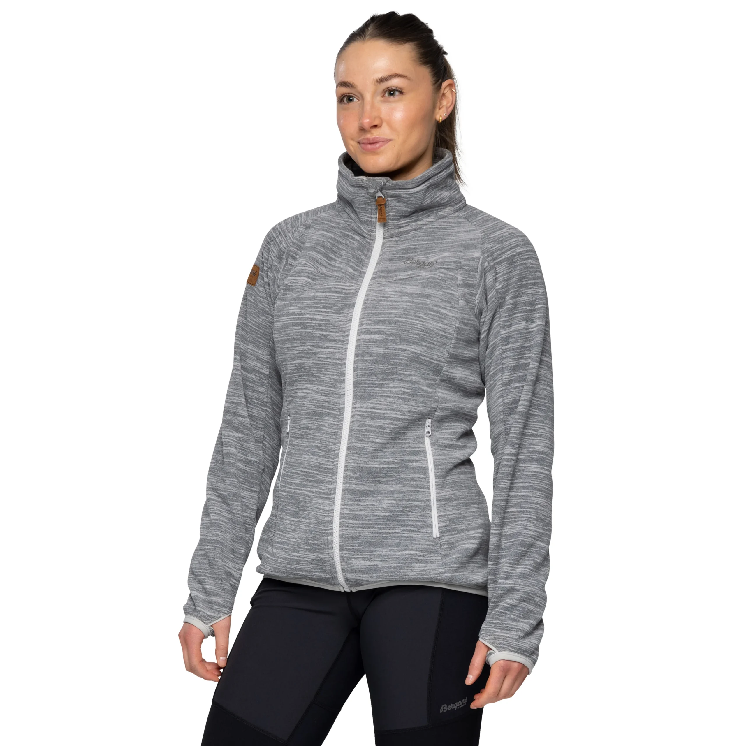 Outlet Bergans Hareid Fleece W Jacket NoHood - Aluminium