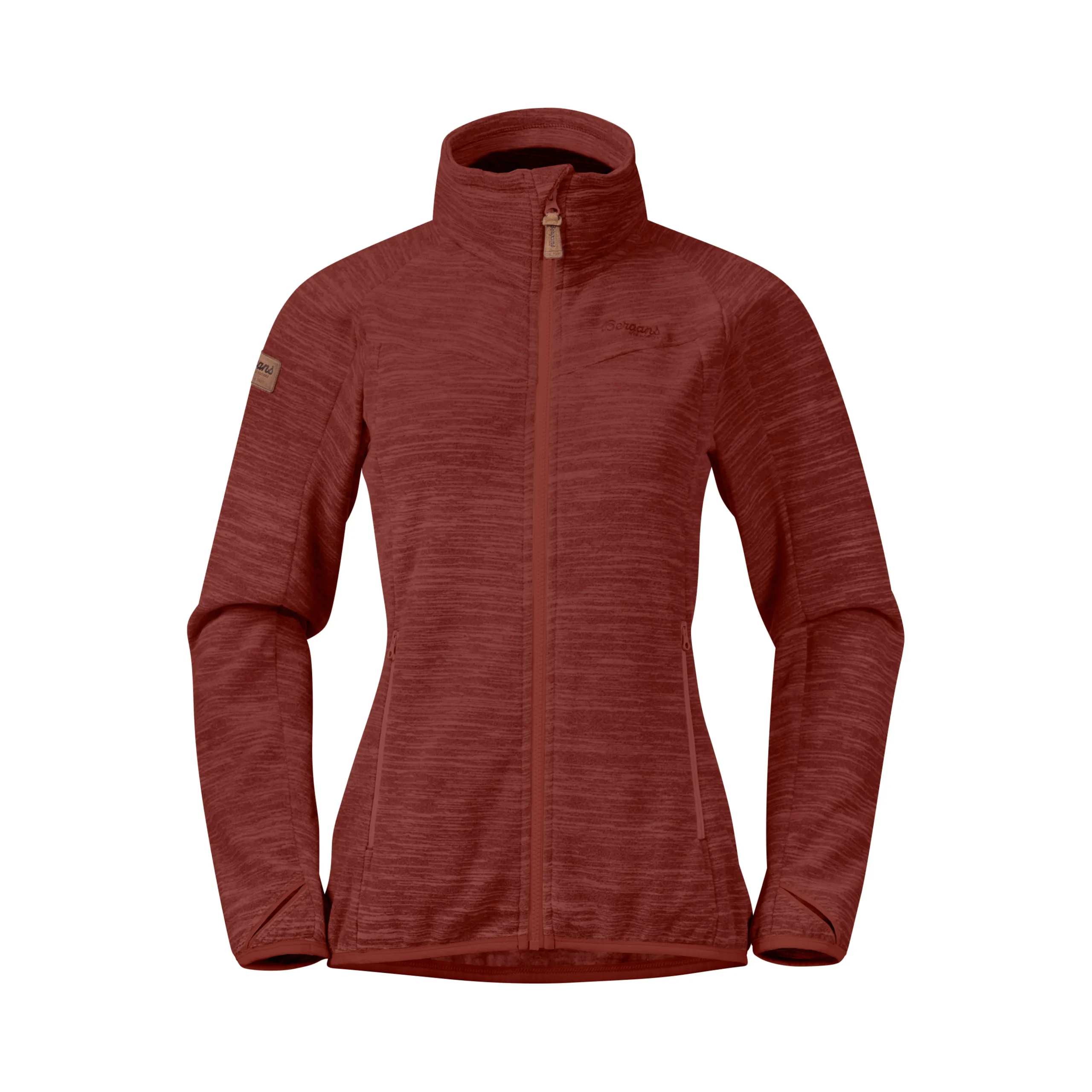 Sale Bergans Hareid Fleece W Jacket NoHood - Chianti Red